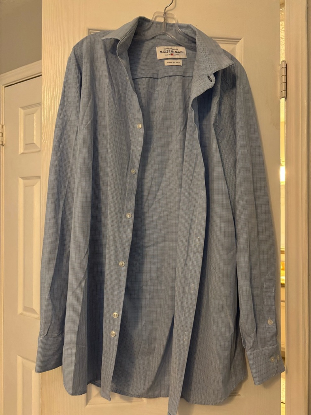 Mizzen+Main Sky Blue Long-Sleeve Button-Down Shirt